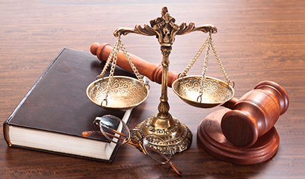 Gavel and scales of justice
